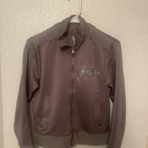 #rockstar rhinestone gray jacket sm 25 in chest to chest and 21in shoulder down